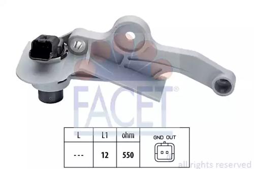 Facet 9.0299 Датчик положення колінвала Facet 9.0299 Датчик положення колінвала
