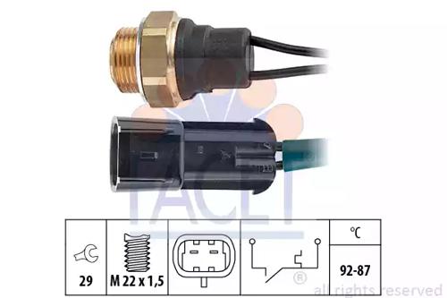 Facet 7.5101 Термовимикач вентилятора радіатора Facet 7.5101 Термовимикач вентилятора радіатора