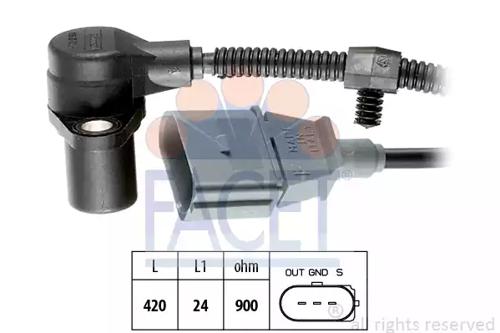 Facet 9.0320 Sensor assy crankshaft position