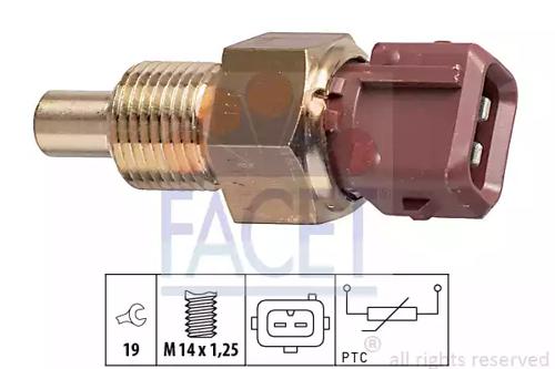 Facet 7.3308 Датчик температури охолоджуючої рідини Facet 7.3308 Датчик температури охолоджуючої рідини