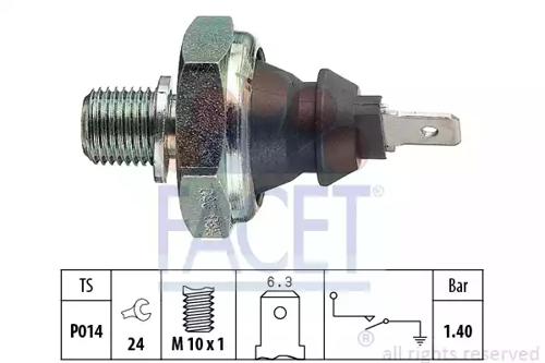 Facet 7.0046 Sensor assy oil pressure
