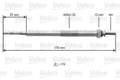 Valeo 345216 Свічка розжарювання Valeo 345216 Свічка розжарювання