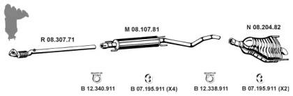 Eberspacher 082736 Schalldaempfer Eberspacher 082736 Schalldaempfer