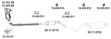 Eberspacher 12 1276 27 Глушник вихлопних газів кінцевий Eberspacher 12 1276 27 Глушник вихлопних газів кінцевий