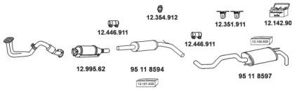 Eberspacher 12 1500 Глушник вихлопних газів кінцевий Eberspacher 12 1500 Глушник вихлопних газів кінцевий