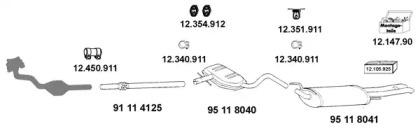 Eberspacher 12 389 Muffler assy front Eberspacher 12 389 Muffler assy front
