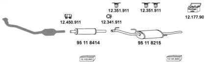 Eberspacher 12 407 Середній глушник вихлопних газів Eberspacher 12 407 Середній глушник вихлопних газів
