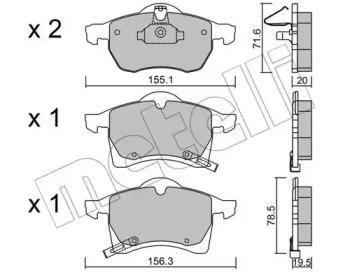 Metelli 22-0258-0 Brake pads Metelli 22-0258-0 Brake pads