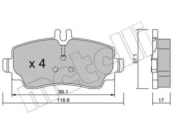 Metelli 22-0310-0 Brake pads