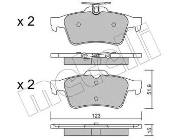 Metelli 22-0337-3 Brake pads Metelli 22-0337-3 Brake pads