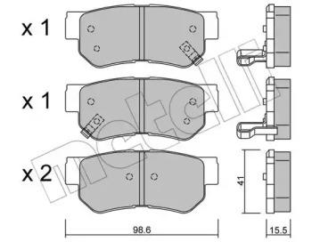Metelli 22-0365-0 Brake pads