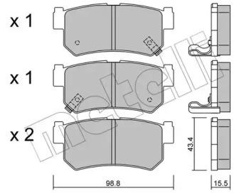 Metelli 22-0519-0 Brake pads