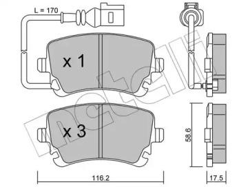 Metelli 22-0554-0 Brake pads