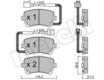 Metelli 22-0554-1 Brake pads