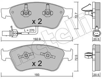 Metelli 22-0662-0 Brake pads