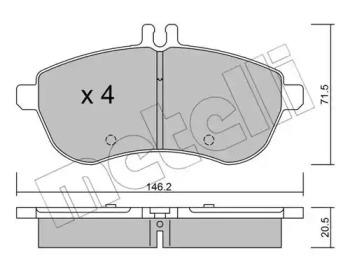 Metelli 22-0665-0 Brake pads