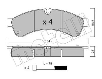 Metelli 22-0851-0 Brake pads Metelli 22-0851-0 Brake pads