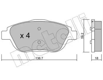 Metelli 22-0852-0 Brake pads