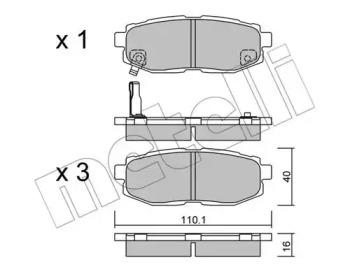 Metelli 22-0875-0 Brake pads