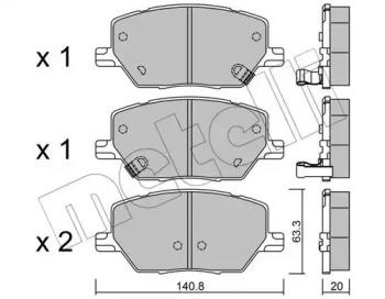 Metelli 22-1001-0 Колодки тормозные Metelli 22-1001-0 Колодки тормозные