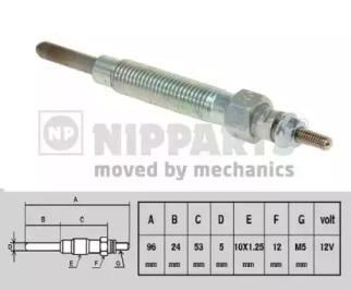 Nipparts J5710300 Свеча накала Nipparts J5710300 Свеча накала