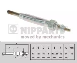 Nipparts J5710500 Свічка розжарювання