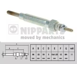 Nipparts J5710503 Свічка розжарювання Nipparts J5710503 Свічка розжарювання