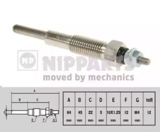 Nipparts J5713005 Свічка розжарювання Nipparts J5713005 Свічка розжарювання