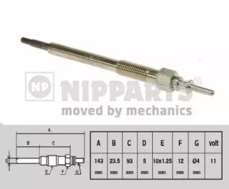 Nipparts J5714001 Свічка розжарювання