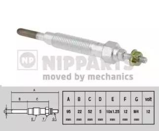 Nipparts J5715000 Свічка розжарювання