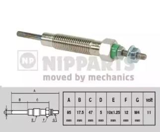 Nipparts J5715004 Свеча накала
