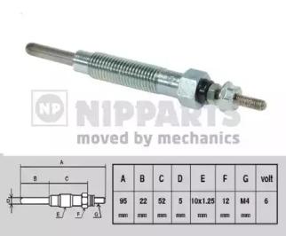 Nipparts J5715007 Свеча накала Nipparts J5715007 Свеча накала