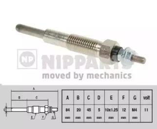 Nipparts J5715008 Свічка розжарювання Nipparts J5715008 Свічка розжарювання