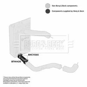 Borg & Beck BTH1430 Патрубок інтеркулера
