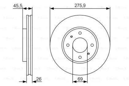 Bosch 0986479R94 Brake disc