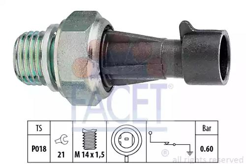 Facet 7.0129 Sensor assy oil pressure