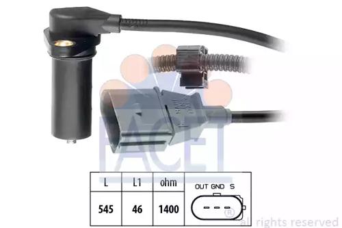 Facet 9.0295 Sensor assy crankshaft position