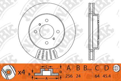 NIBK RN1222 Brake disc