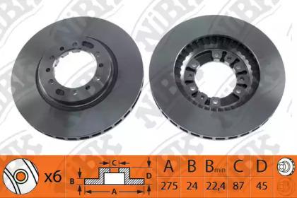 NIBK RN1297 Диск тормозной