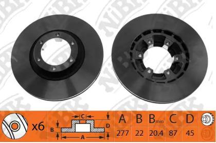 NIBK RN1335 Диск гальмівний NIBK RN1335 Диск гальмівний