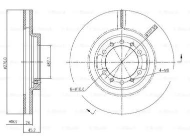 Bosch 0 986 BB4 319 Brake disc Bosch 0 986 BB4 319 Brake disc