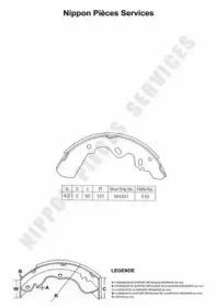 NPS I350U01 Brake pads