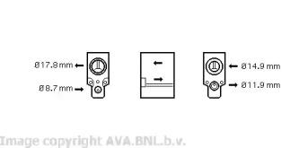 Prasco VW1076 Розширювальний клапан кондиціонера