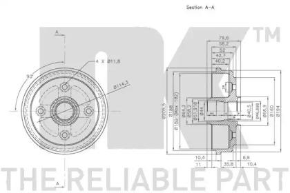 NK 255001 Bremstrommel