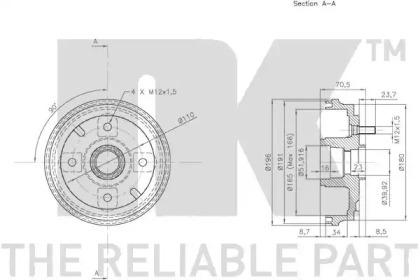 NK 255102 Bremstrommel NK 255102 Bremstrommel