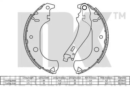 NK 2723677 Колодки гальмівні NK 2723677 Колодки гальмівні