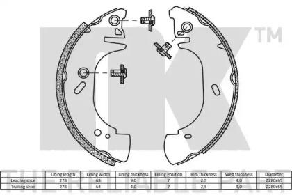 NK 2725571 Brake pads NK 2725571 Brake pads