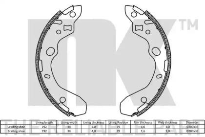 NK 2732611 Brake pads
