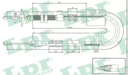 LPR C0195C Трос зчеплення LPR C0195C Трос зчеплення