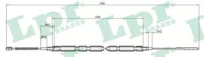 LPR C0810B Brake cable LPR C0810B Brake cable